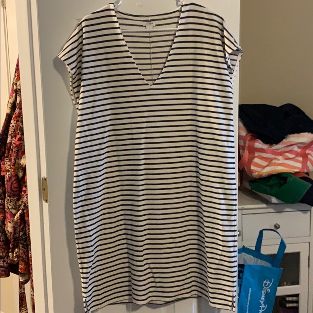 Navy and White Stripe J.Crew Dress